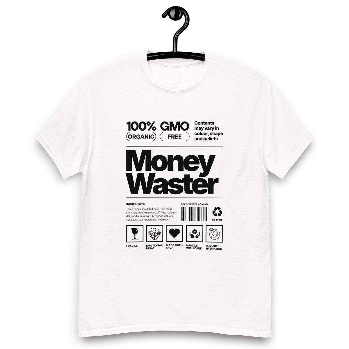 Money Waster tee, white