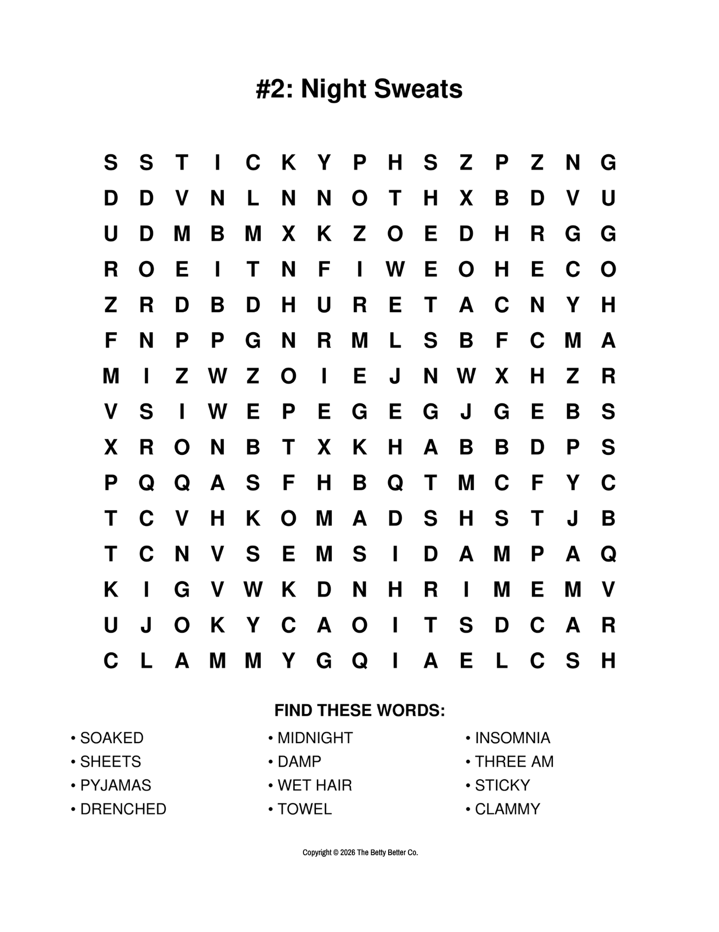 EBOOK: Menopause Word Search Edition 1 (PG Rated ) — 50 Puzzles for Hot Flushes