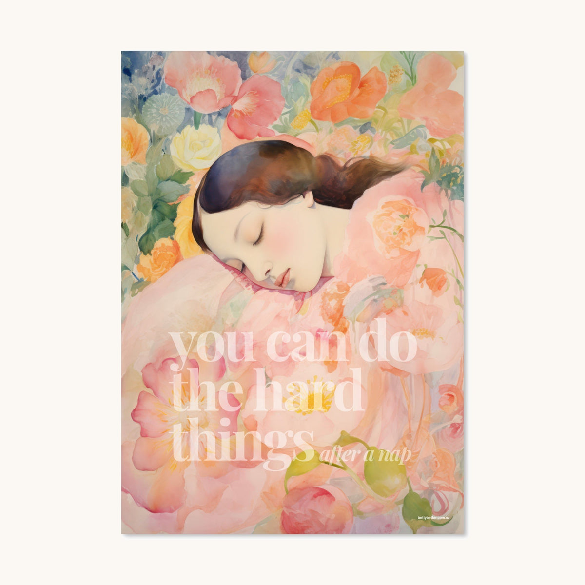 You can do the hard things poster, A3 size, Betty Better
