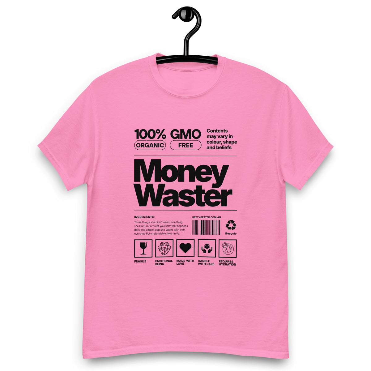 Money Waster tee, azalea