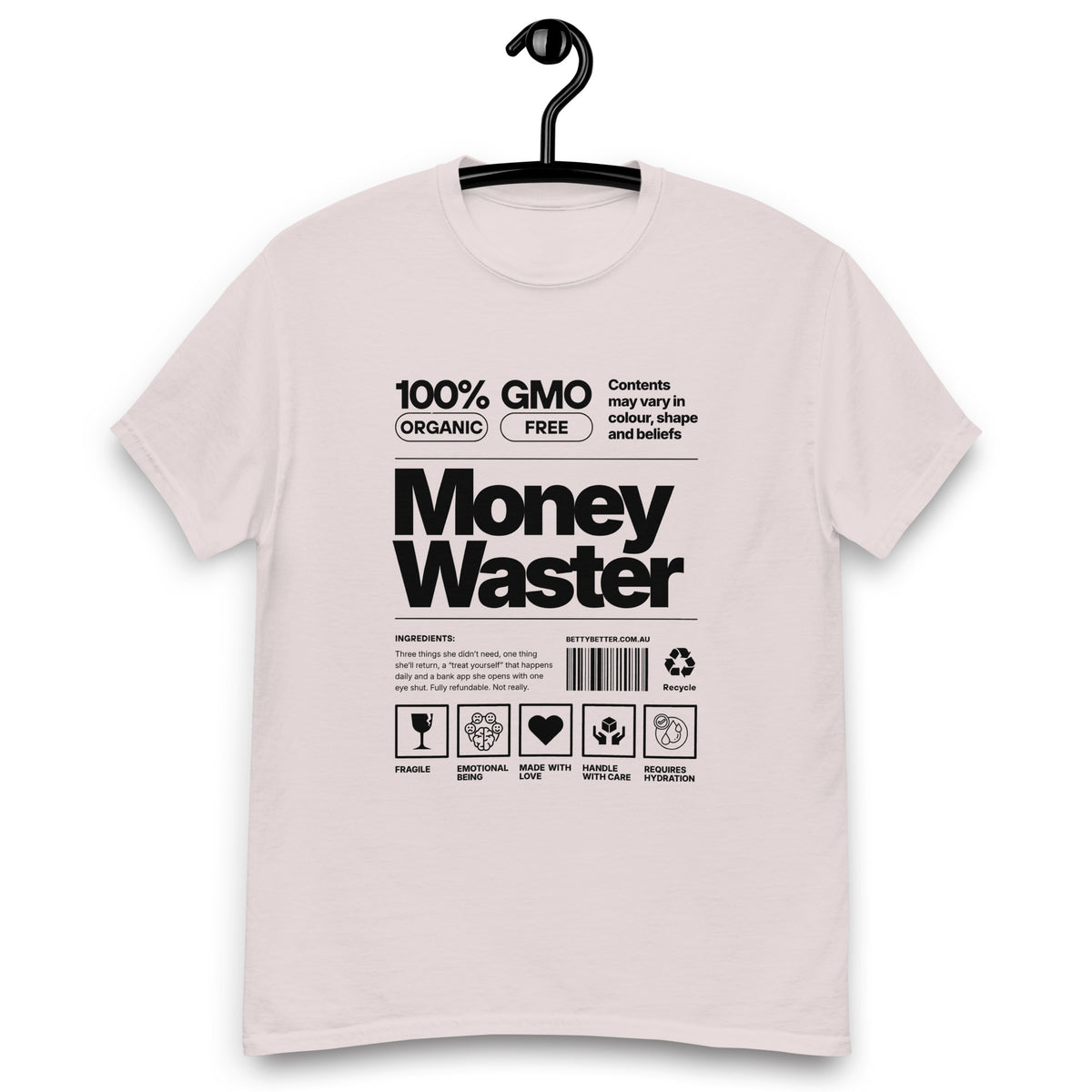 Money Waster tee, ice grey