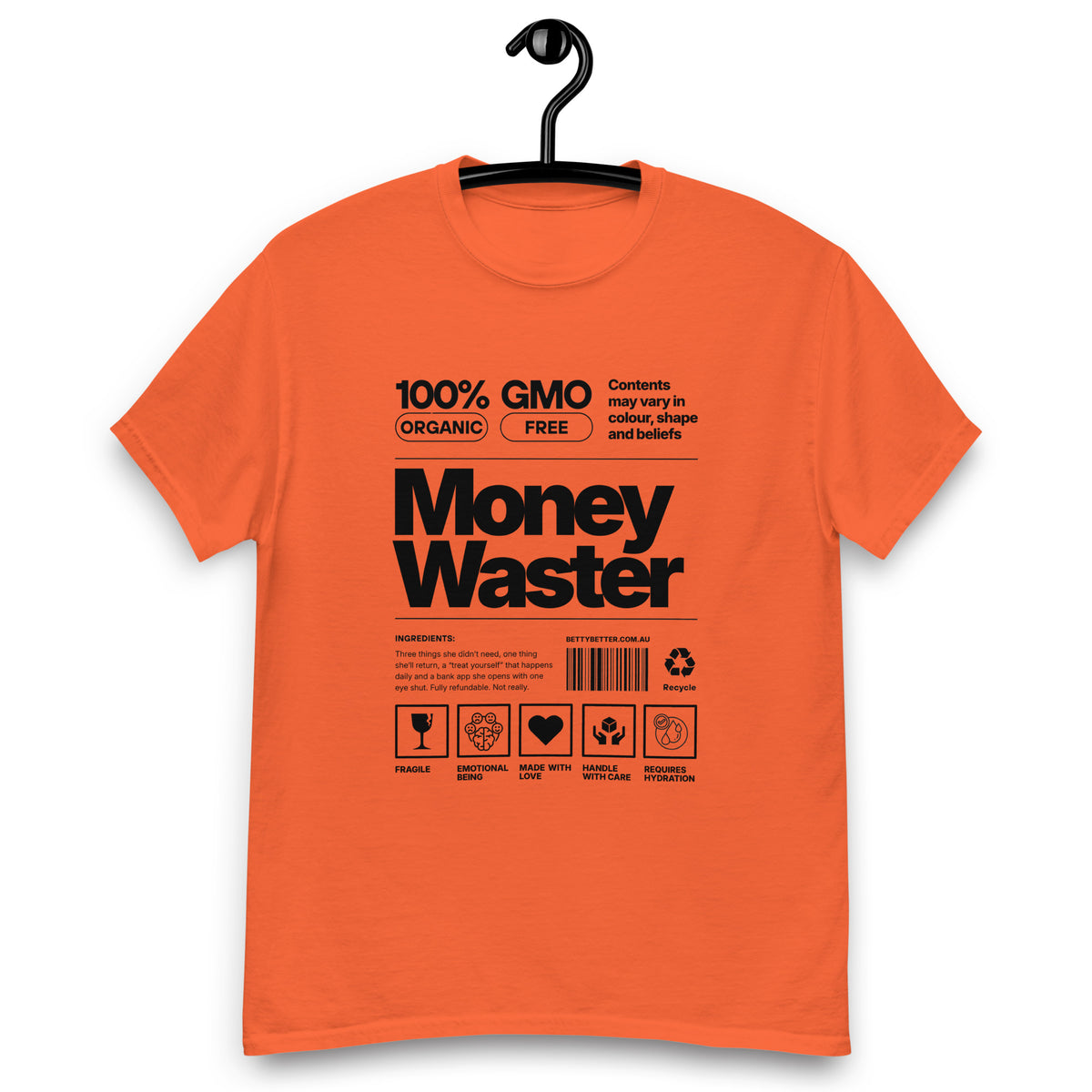 Money Waster tee, orange