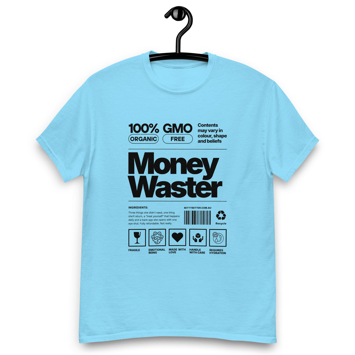 Money Waster tee, sky