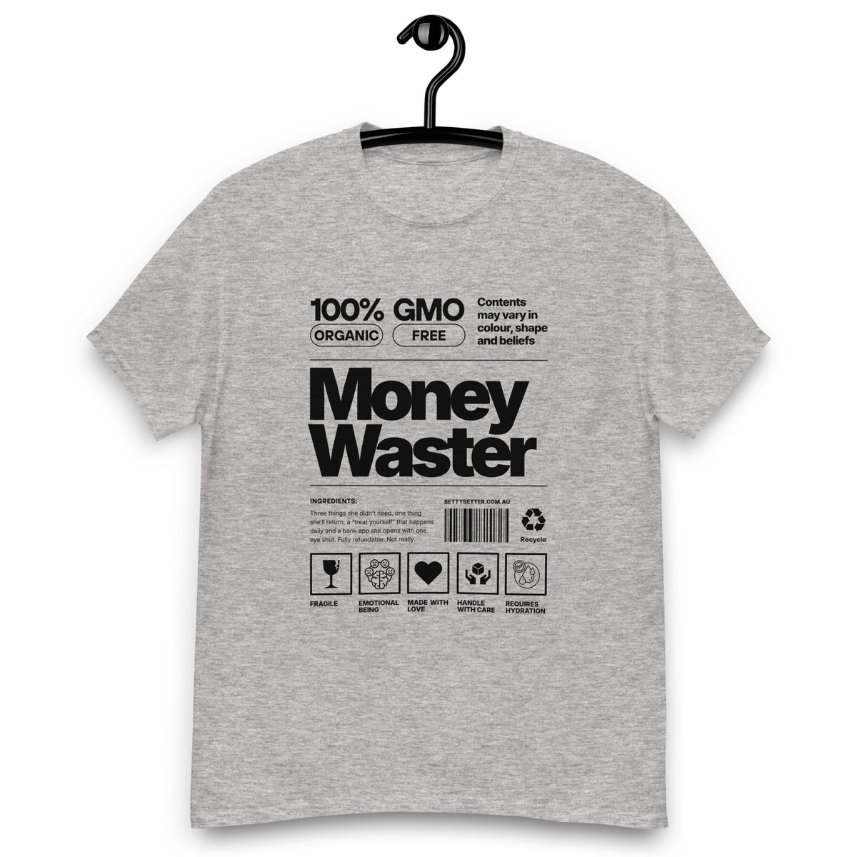 Money Waster tee, sport grey
