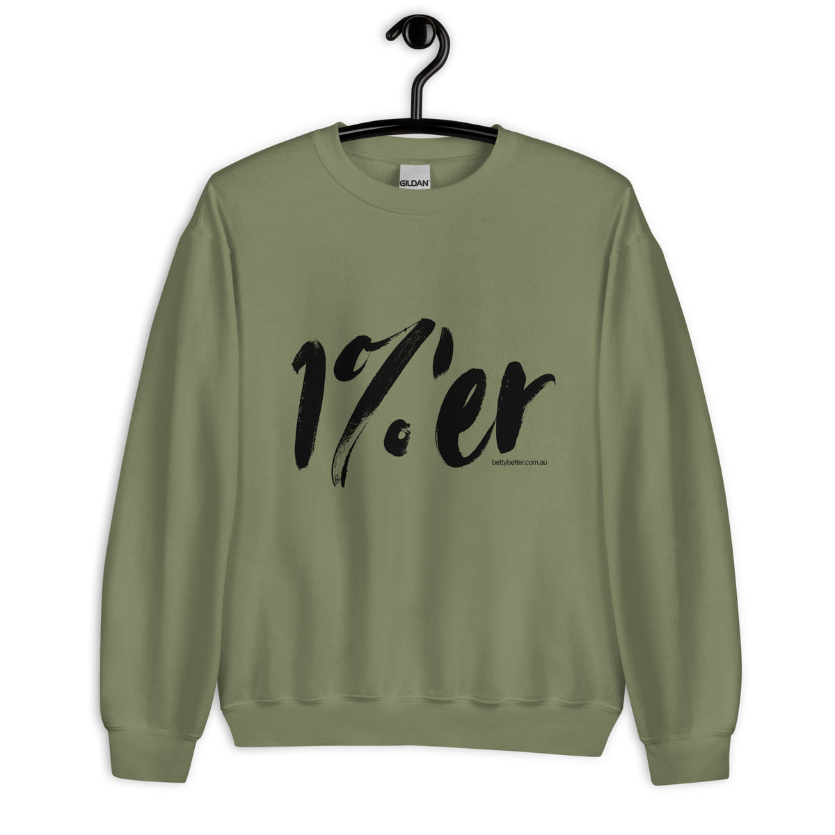 1%'er sweatshirt, military green