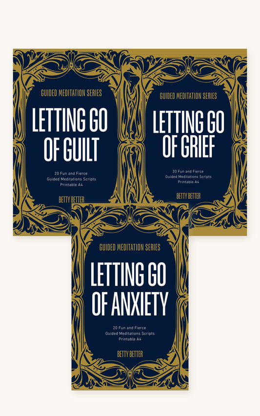 The LETTING GO OF Bundle: Letting Go of Guilt, Grief and Anxiety guided meditation scripts